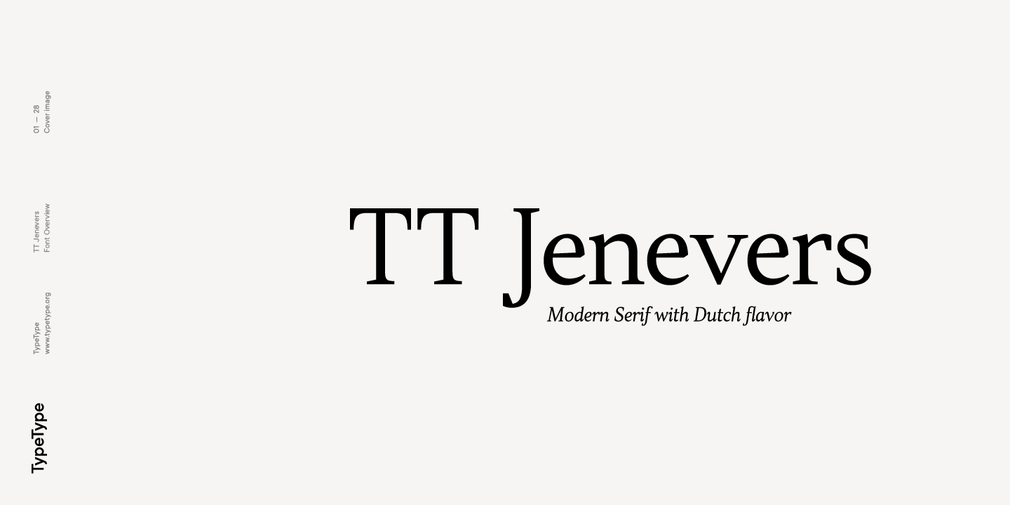 Шрифт TT Jenevers 