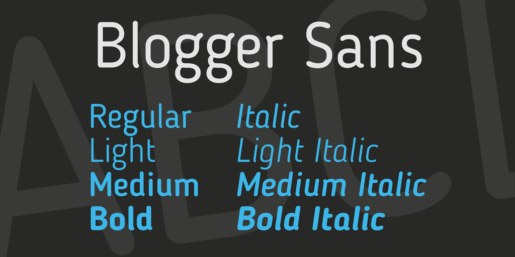 Шрифт Blogger Sans