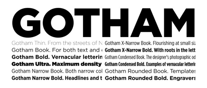 Шрифт Gotham