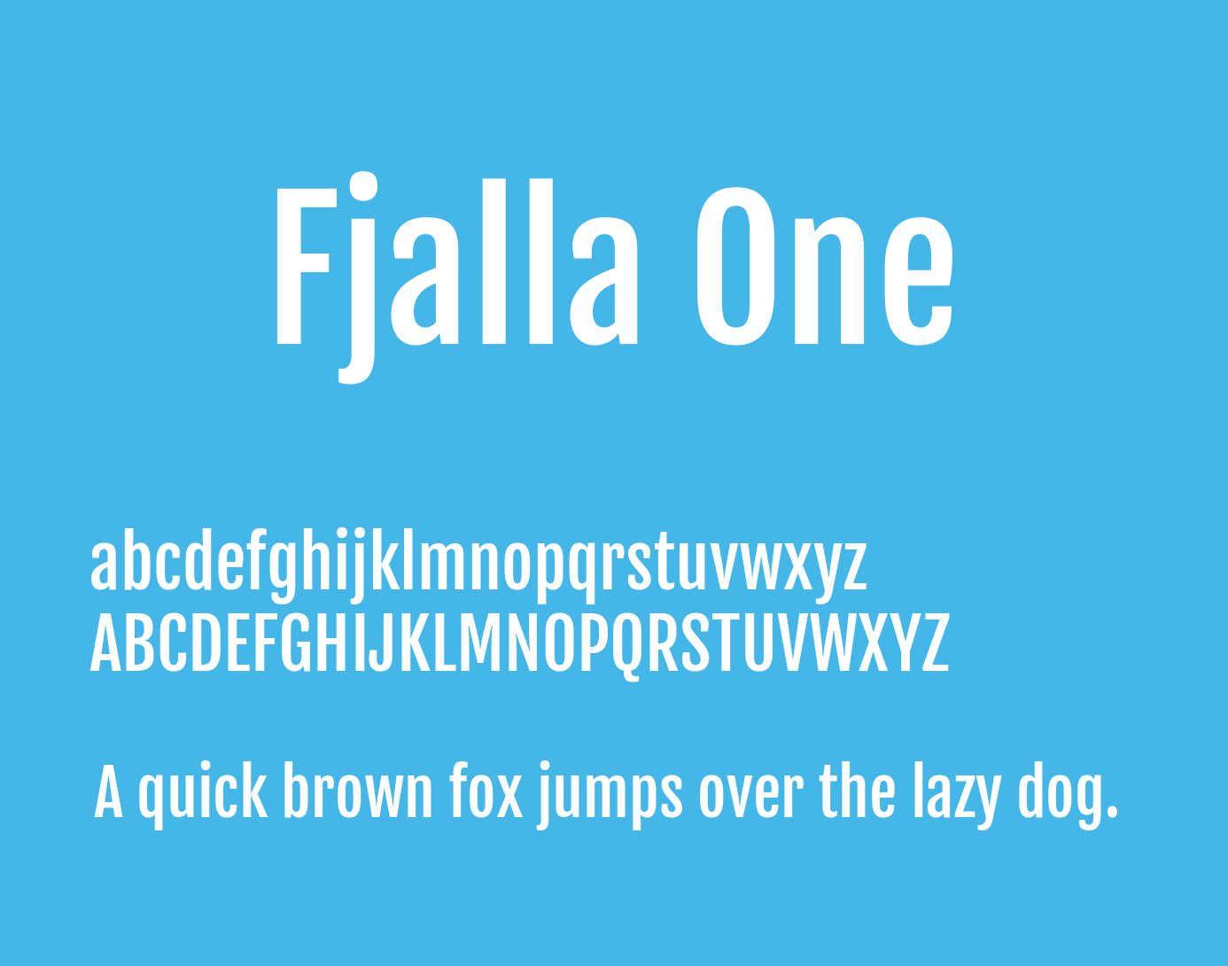 Шрифт Fjalla One
