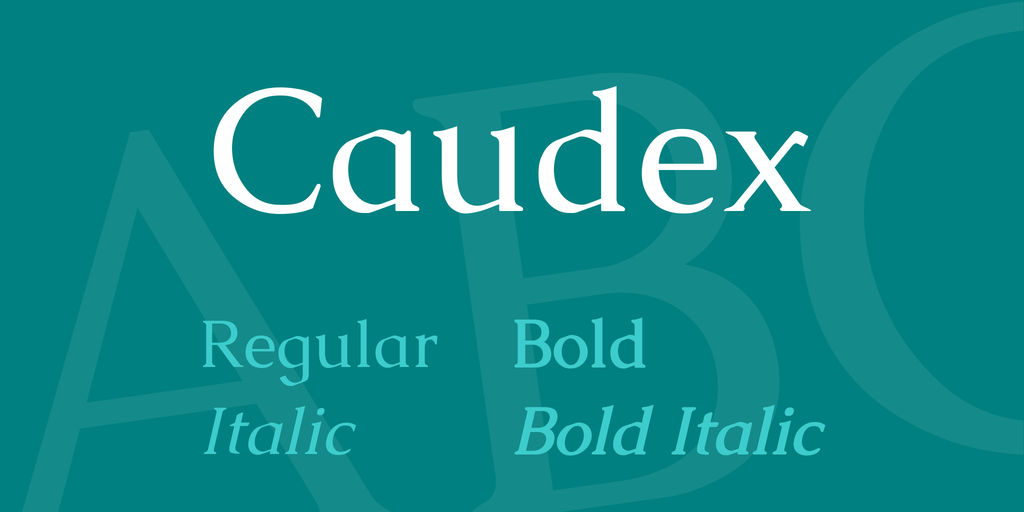 Шрифт Caudex