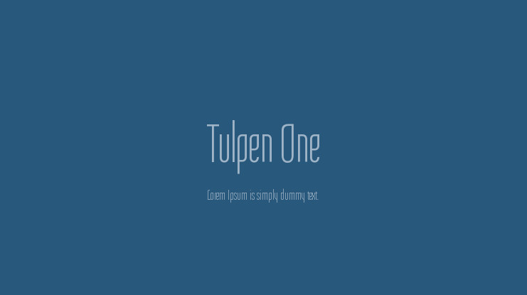Шрифт Tulpen One