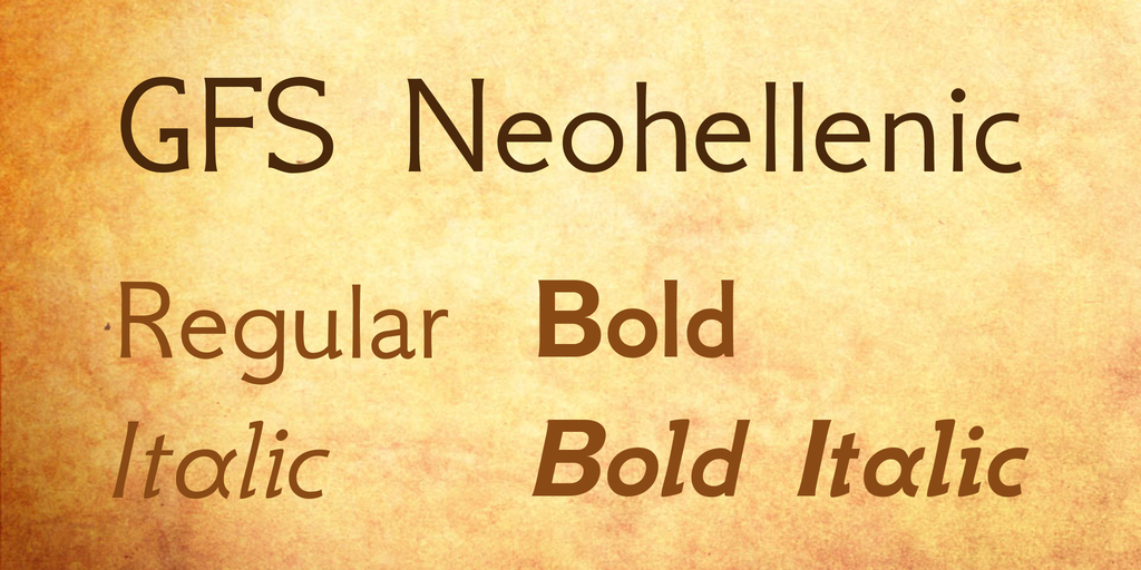 Шрифт GFS Neohellenic