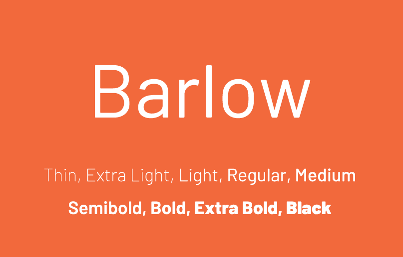 Шрифт Barlow