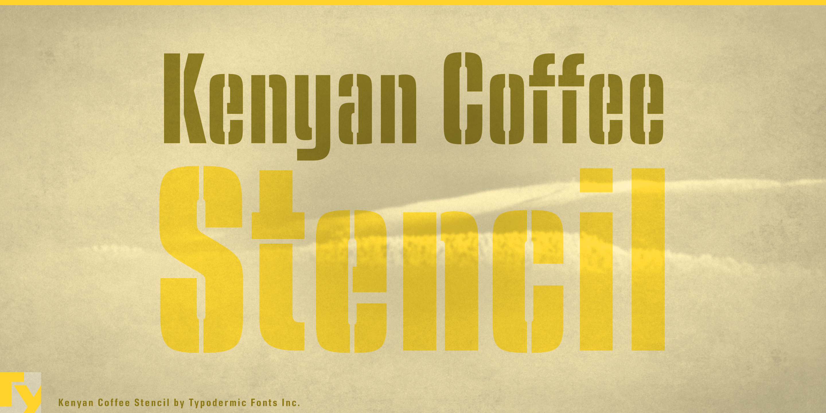 Шрифт Kenyan Coffee Stencil