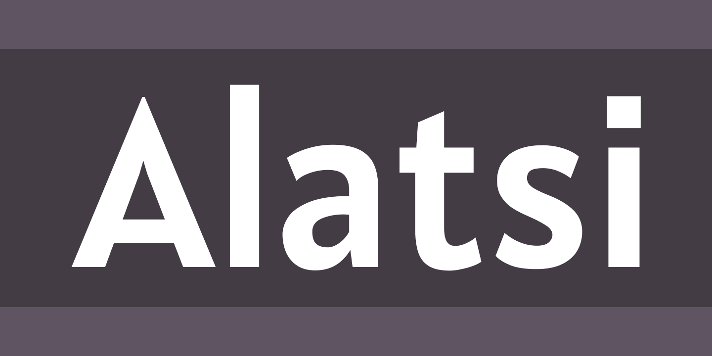 Шрифт Alatsi