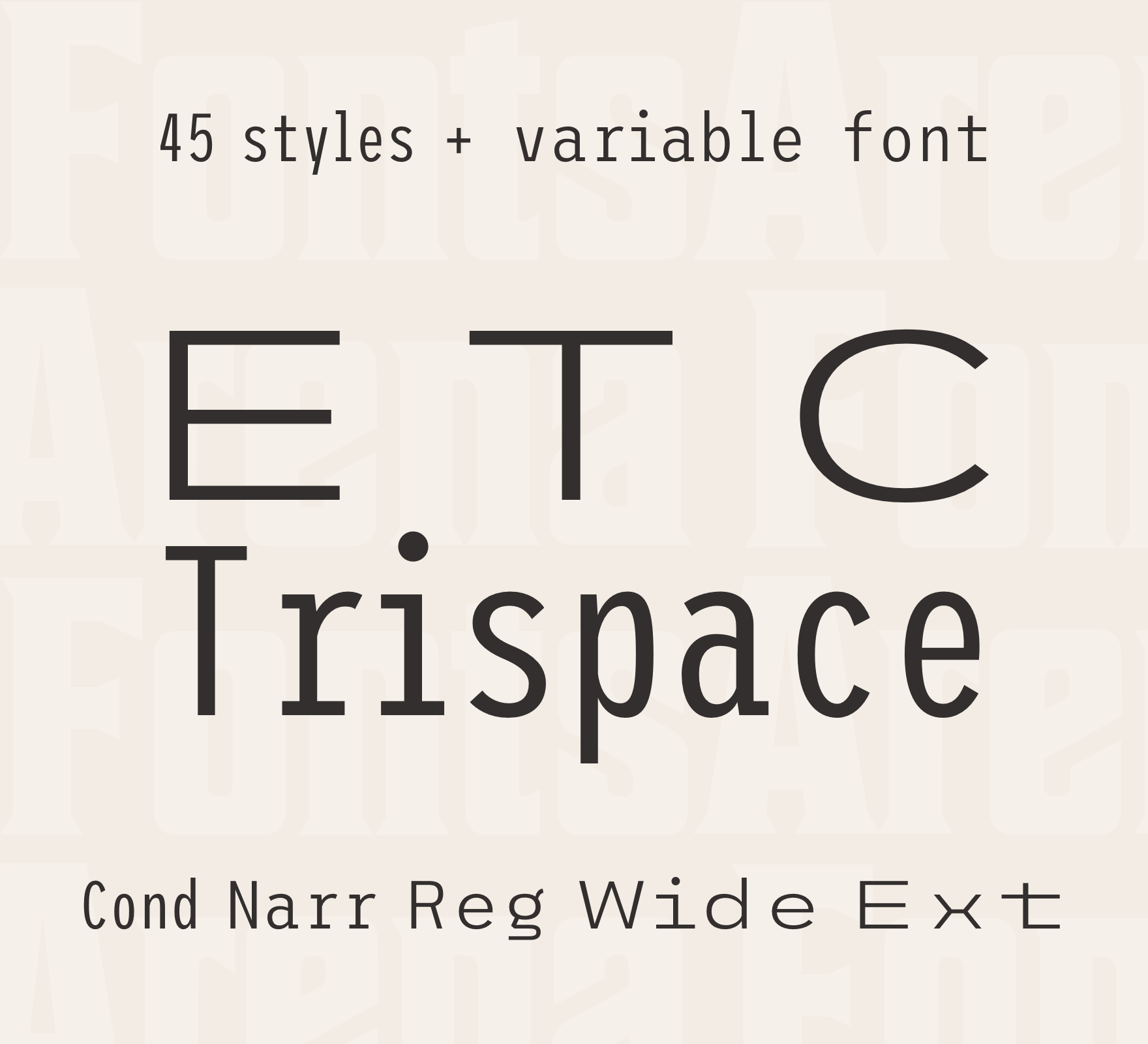 Шрифт ETC Trispace