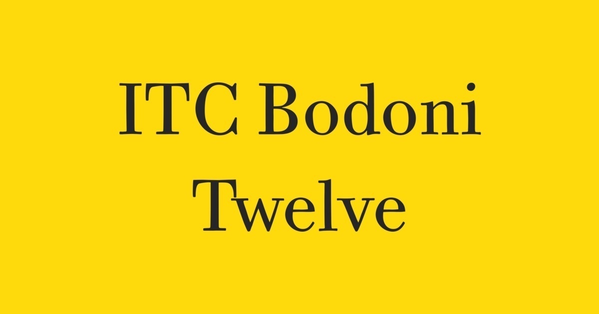 Шрифт Bodoni Twelve