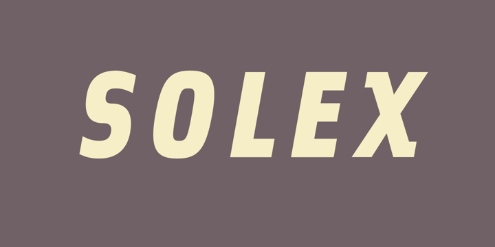 Шрифт Solex