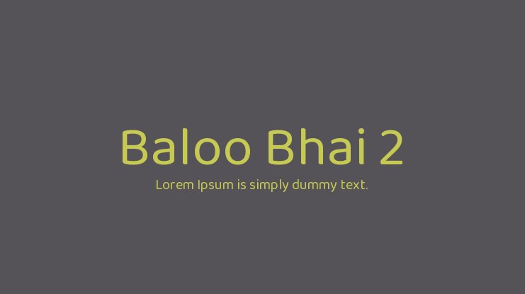 Шрифт Baloo Bhai 2