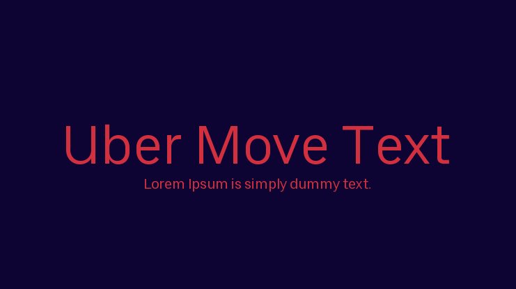 Шрифт Uber Move Text V1.001