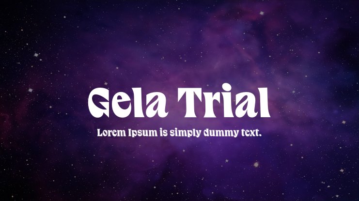 Шрифт Gela Trial