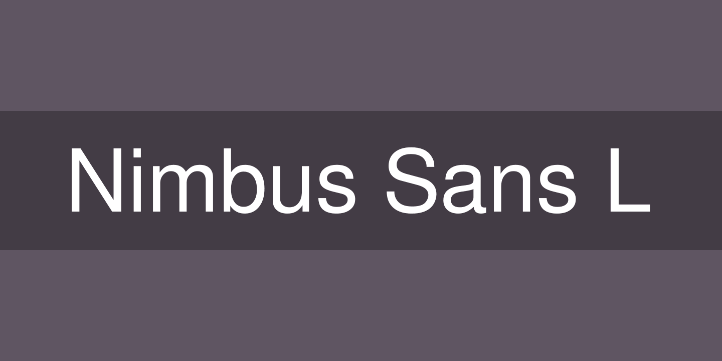 Шрифт Nimbus Sans L
