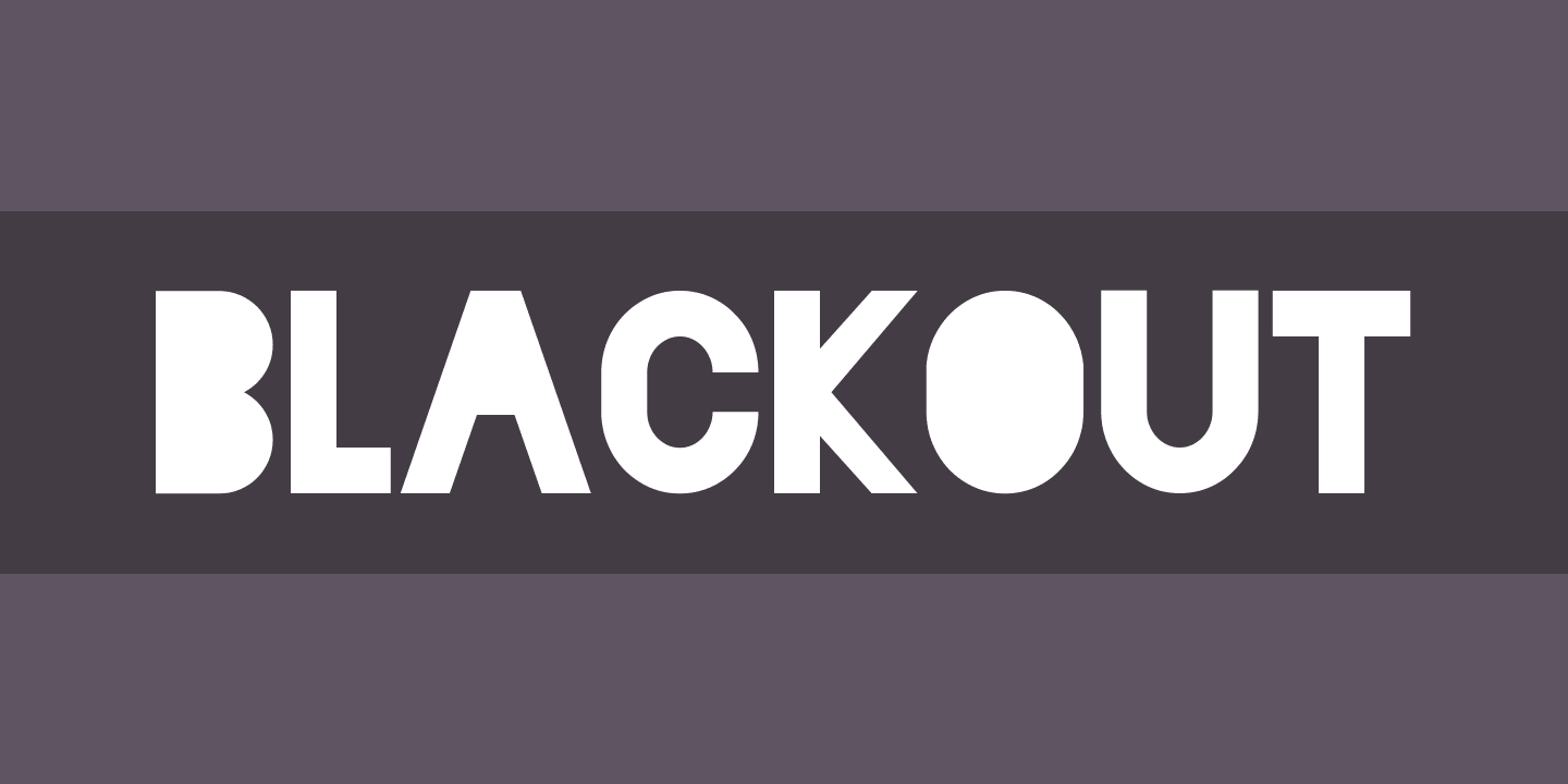 Шрифт Blackout