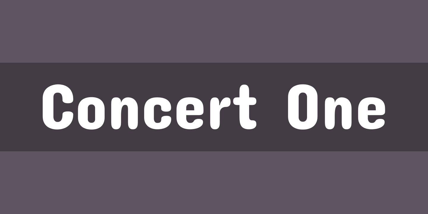 Шрифт Concert One