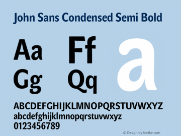 Шрифт John Sans Condensed
