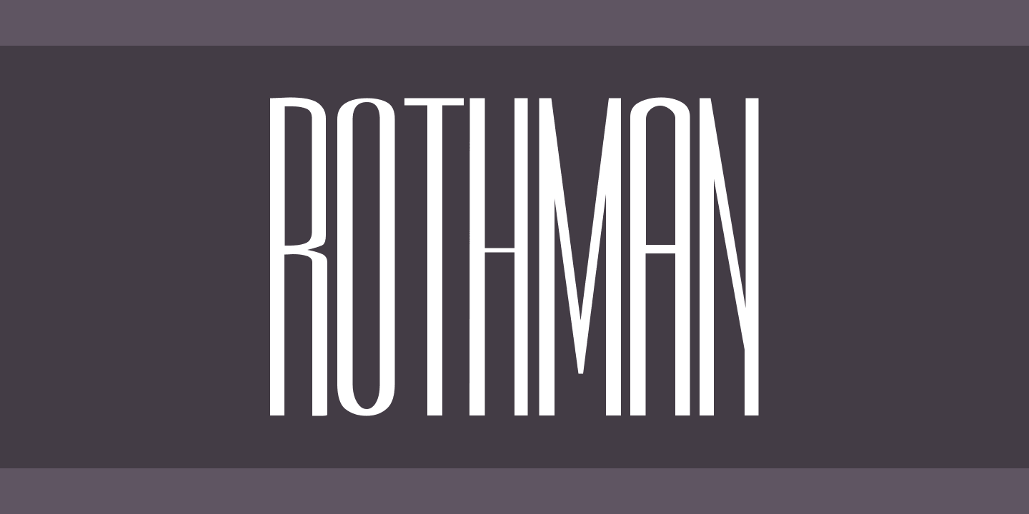 Шрифт Rothman