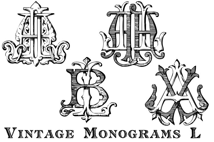 Шрифт Monocracy Vintage Monograms L