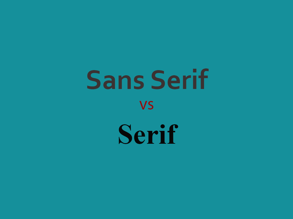 Sans Serif или Serif шрифты - что лучше?