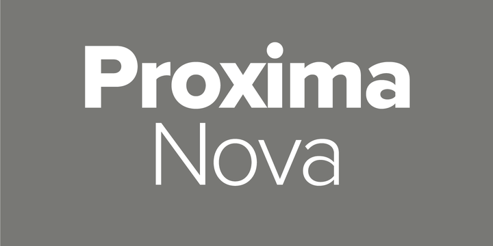 Шрифт Proxima Nova