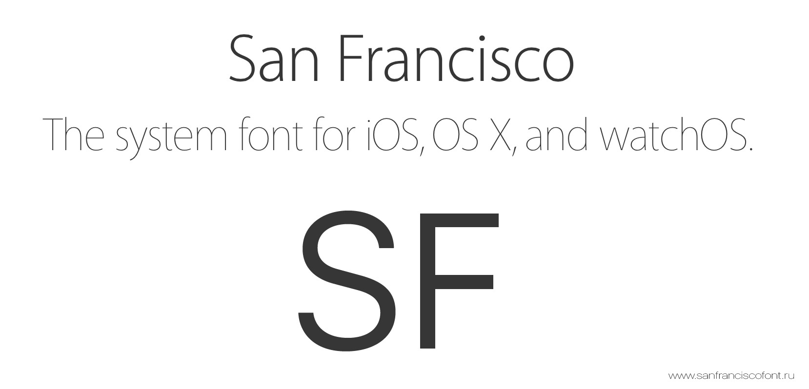 Шрифт San Francisco(SF UI)