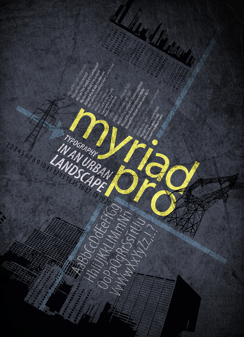 Шрифт Myriad Pro SemiCondensed