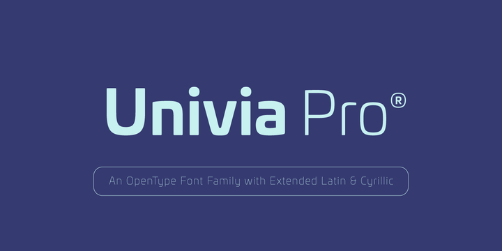 Шрифт Univia Pro