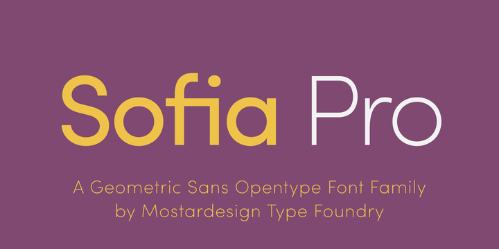 Шрифт Sofia Pro