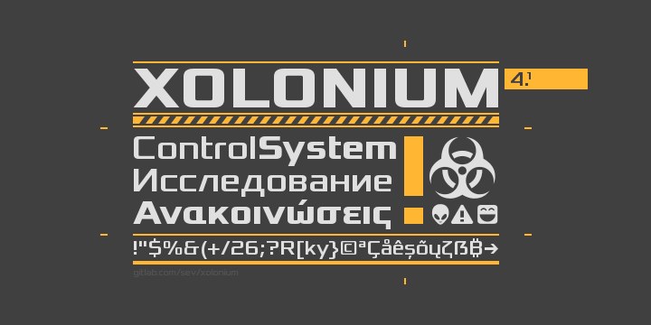 Шрифт Xolonium