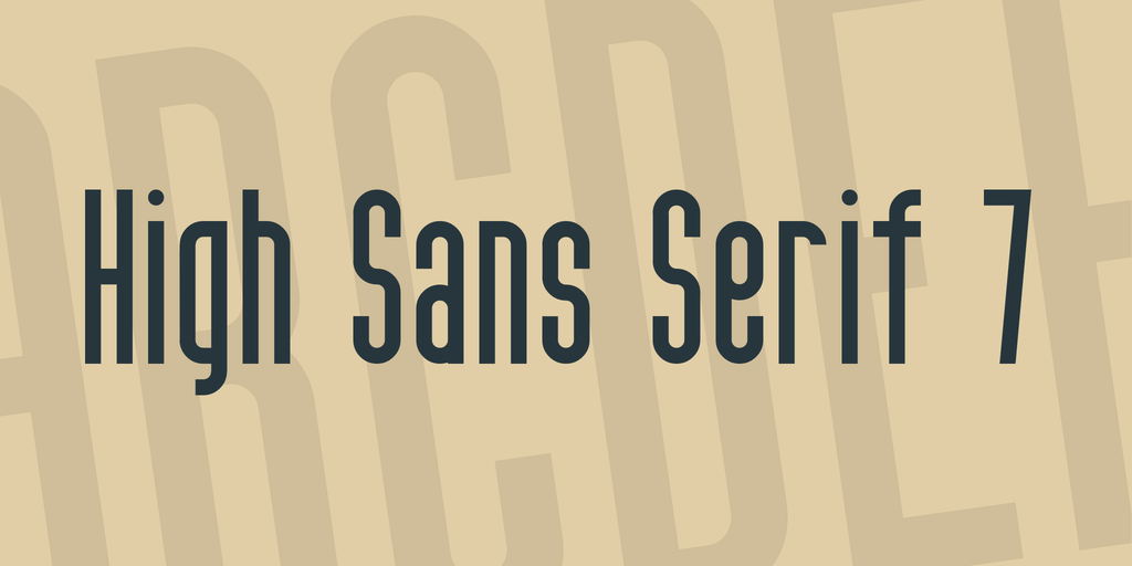 Шрифт High Sans Serif 7