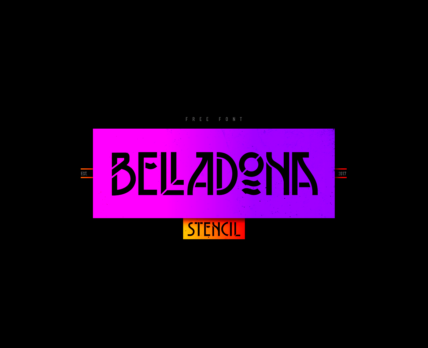 Шрифт Belladona Stencil