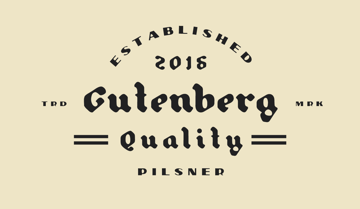 Шрифт Gutenberg Blackletter & Pilsner