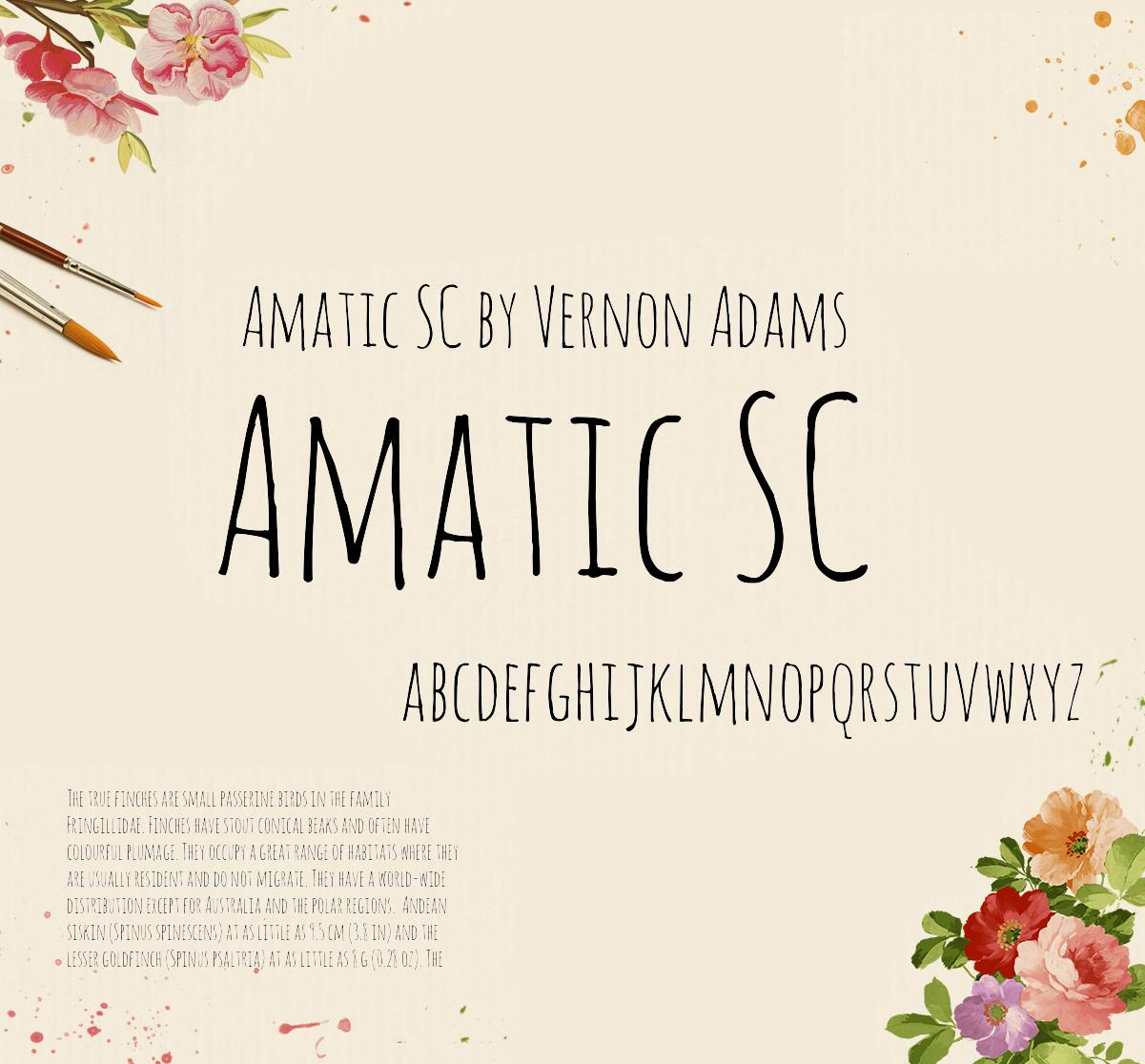 Шрифт Amatic SC