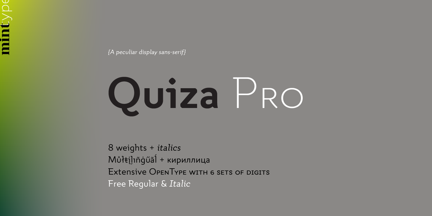 Шрифт Quiza Pro