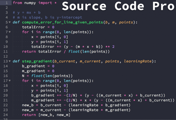 Шрифт Source Code Pro