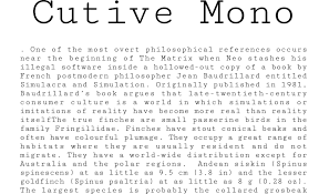 Шрифт Cutive Mono
