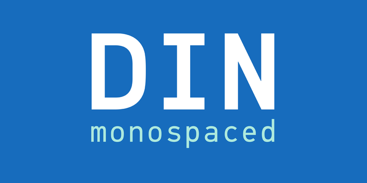 Шрифт PF Din Mono