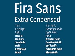 Шрифт Fira Sans Extra Condensed