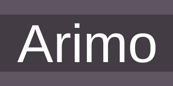 Шрифт Arimo