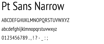 PT Sans Narrow