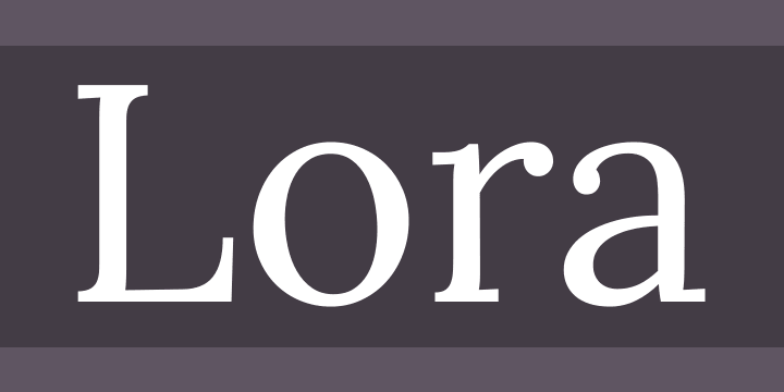 Шрифт Lora