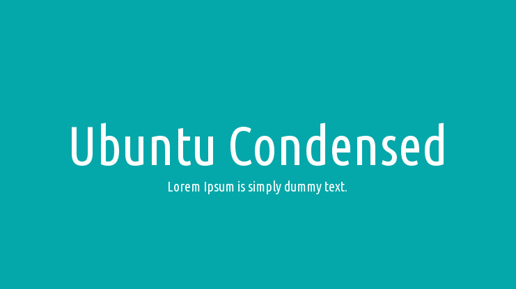 Шрифт Ubuntu Condensed