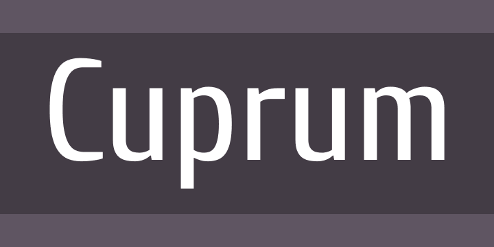 Шрифт Cuprum