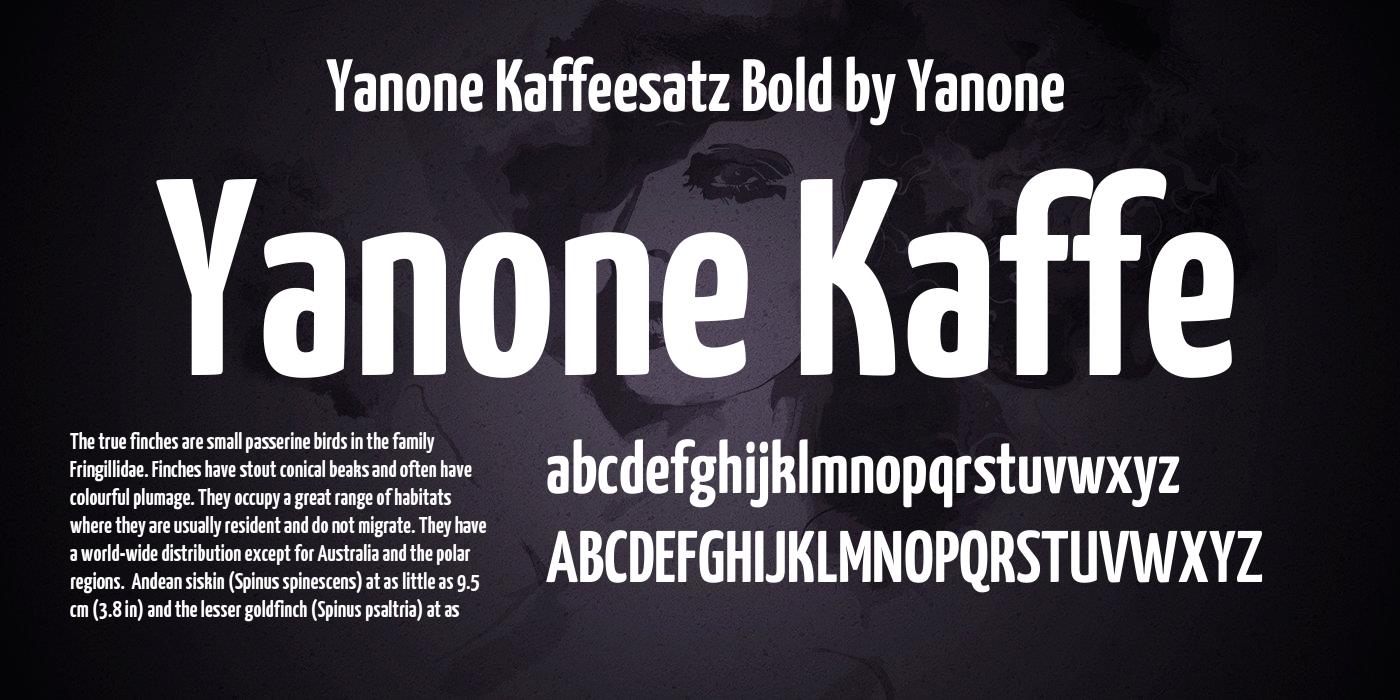 Шрифт Yanone Kaffeesatz