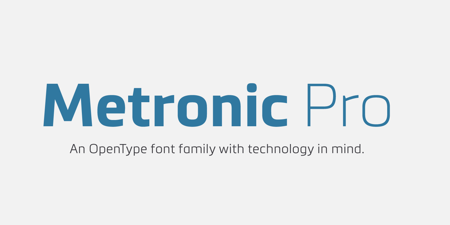 Шрифт Metronic Pro