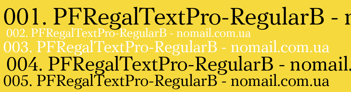 Шрифт PF Regal Text Pro