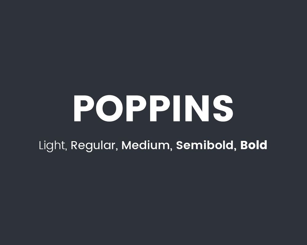 Шрифт Poppins