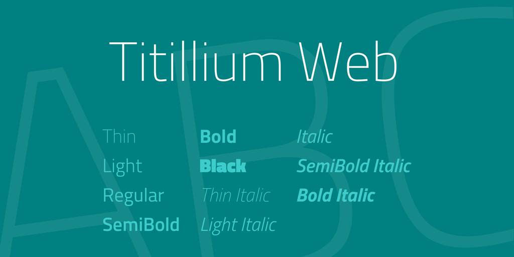 Шрифт Titillium Web