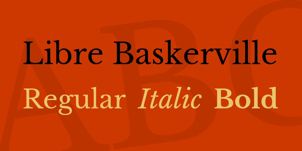 Шрифт Libre Baskerville