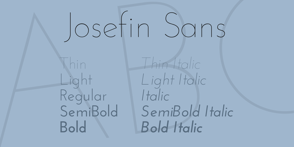 Шрифт Josefin Sans